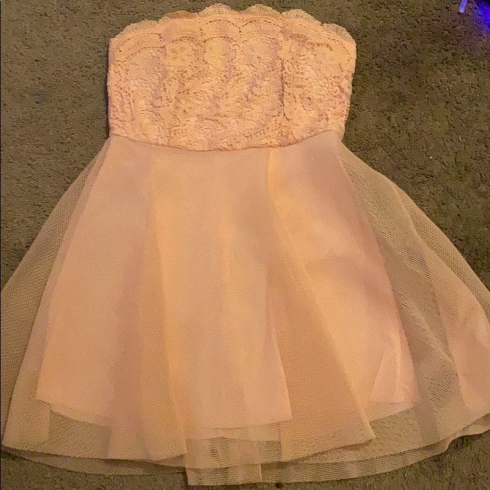 Rainbow Pink mini prom dress